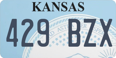 KS license plate 429BZX