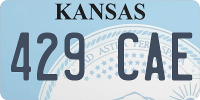 KS license plate 429CAE