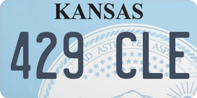 KS license plate 429CLE