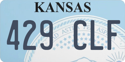 KS license plate 429CLF