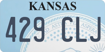 KS license plate 429CLJ
