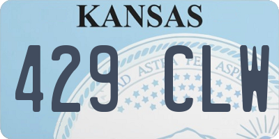KS license plate 429CLW