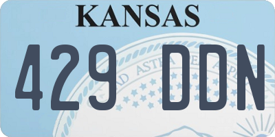 KS license plate 429DDN