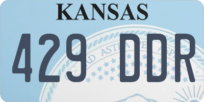 KS license plate 429DDR
