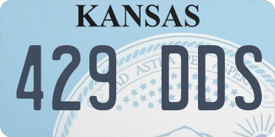 KS license plate 429DDS