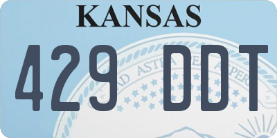 KS license plate 429DDT