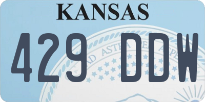KS license plate 429DDW