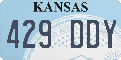KS license plate 429DDY