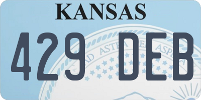 KS license plate 429DEB