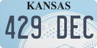 KS license plate 429DEC