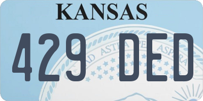 KS license plate 429DED