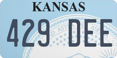 KS license plate 429DEE