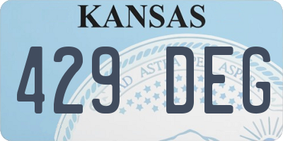 KS license plate 429DEG