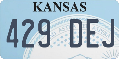 KS license plate 429DEJ