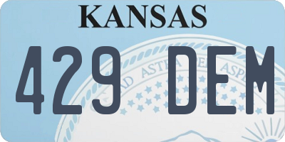 KS license plate 429DEM