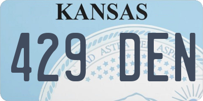 KS license plate 429DEN