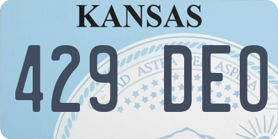 KS license plate 429DEO
