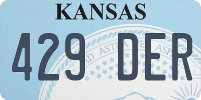 KS license plate 429DER