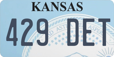 KS license plate 429DET