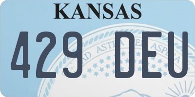 KS license plate 429DEU
