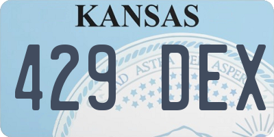 KS license plate 429DEX