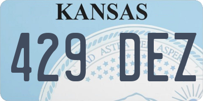 KS license plate 429DEZ