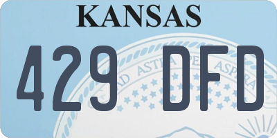 KS license plate 429DFD