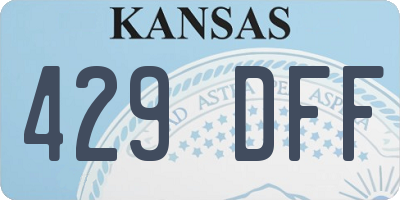 KS license plate 429DFF