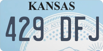 KS license plate 429DFJ