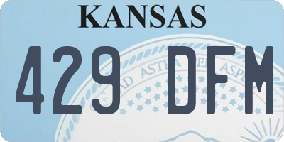 KS license plate 429DFM