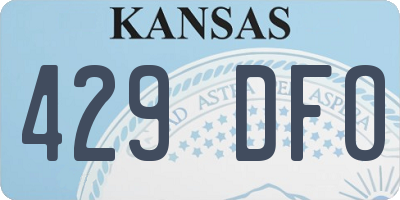 KS license plate 429DFO
