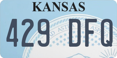 KS license plate 429DFQ