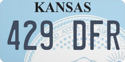 KS license plate 429DFR