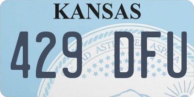 KS license plate 429DFU