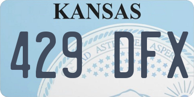 KS license plate 429DFX