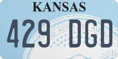 KS license plate 429DGD