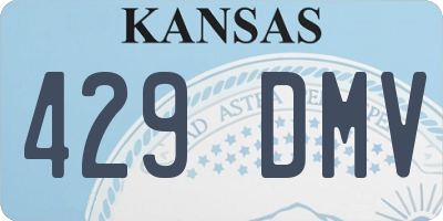 KS license plate 429DMV