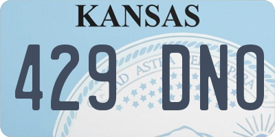 KS license plate 429DNO