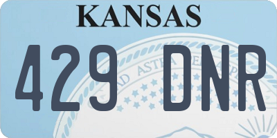 KS license plate 429DNR