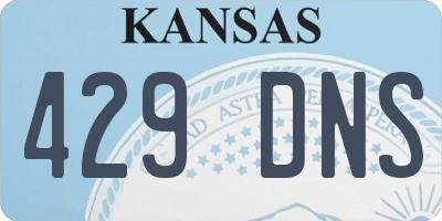 KS license plate 429DNS