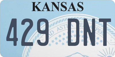 KS license plate 429DNT