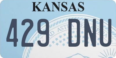 KS license plate 429DNU