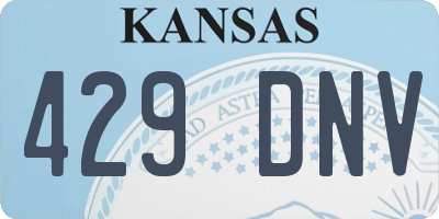 KS license plate 429DNV