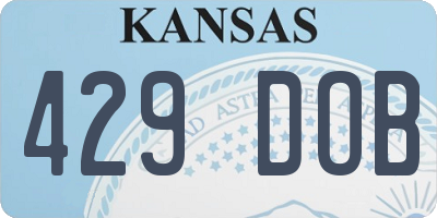 KS license plate 429DOB
