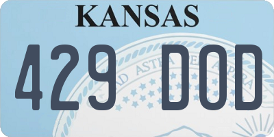 KS license plate 429DOD