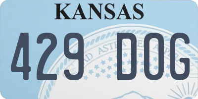 KS license plate 429DOG