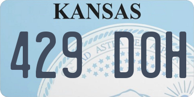 KS license plate 429DOH
