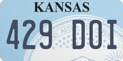 KS license plate 429DOI