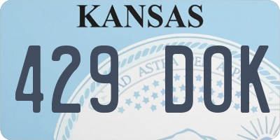 KS license plate 429DOK