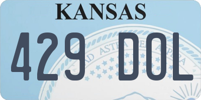 KS license plate 429DOL